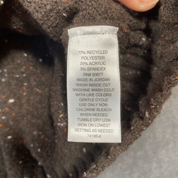 Ana Brown Speckled Knit Sweater Crewneck Womens Size Medium - Picture 5 of 8